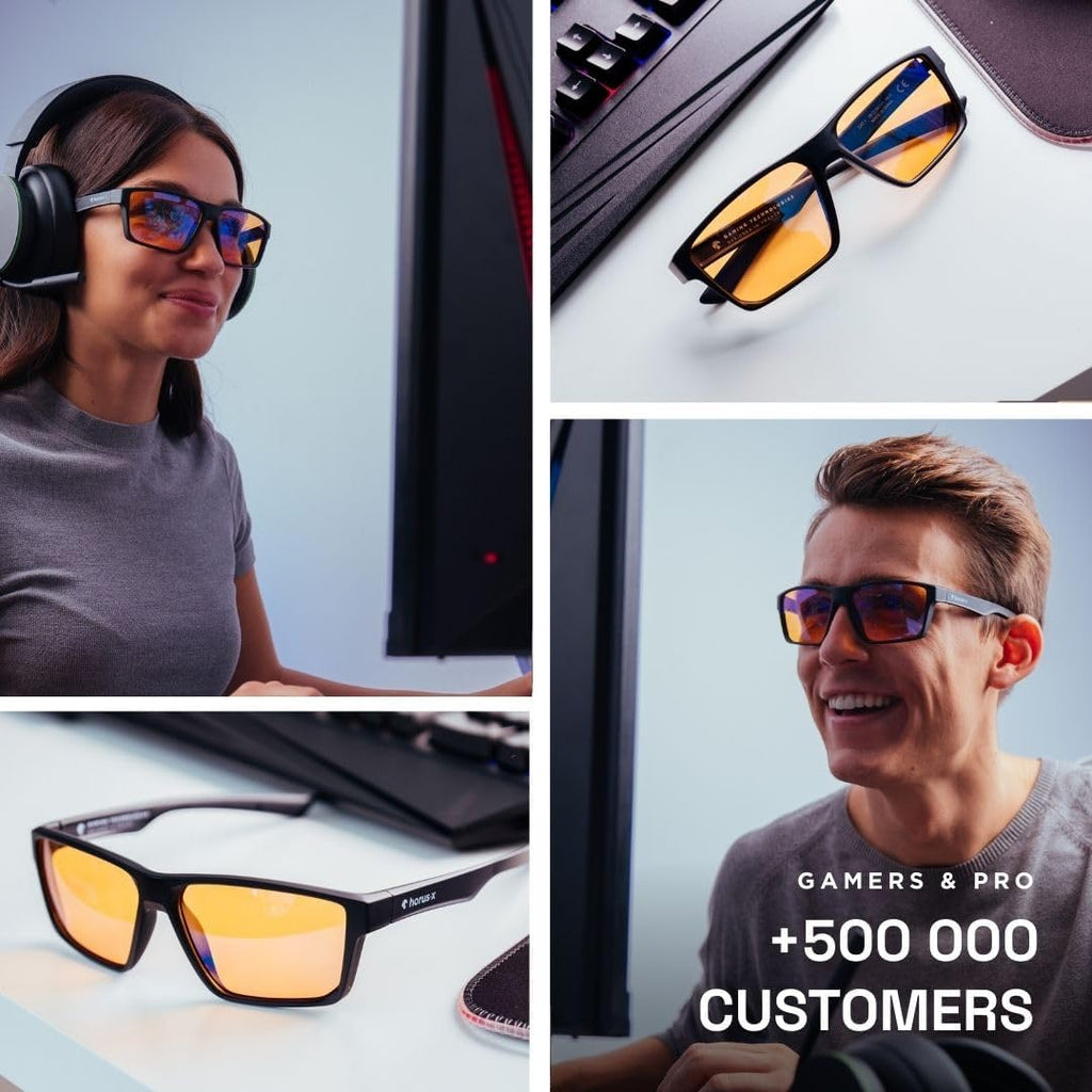 • Blue Light Glasses Men Women | Blue Light Blocking Glasses for Screen Anti-Fatigue Eye Migraine | Gaming Glasses V3