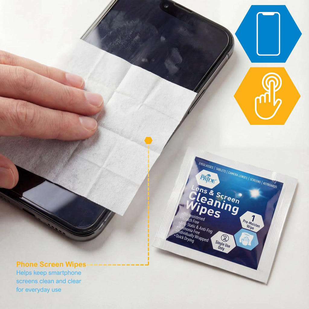 Anti-Fog Lens Wipes & Screen Wipes – 100 Count Premoistened, Anti-Static, Quick-Dry Lens & Screen Cleaner Wipes for Eyeglasses & Electronics