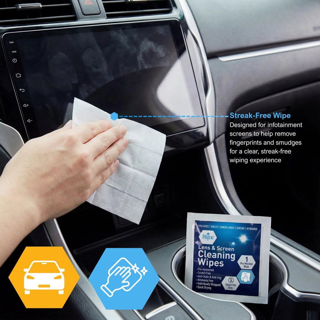 Anti-Fog Lens Wipes & Screen Wipes – 100 Count Premoistened, Anti-Static, Quick-Dry Lens & Screen Cleaner Wipes for Eyeglasses & Electronics