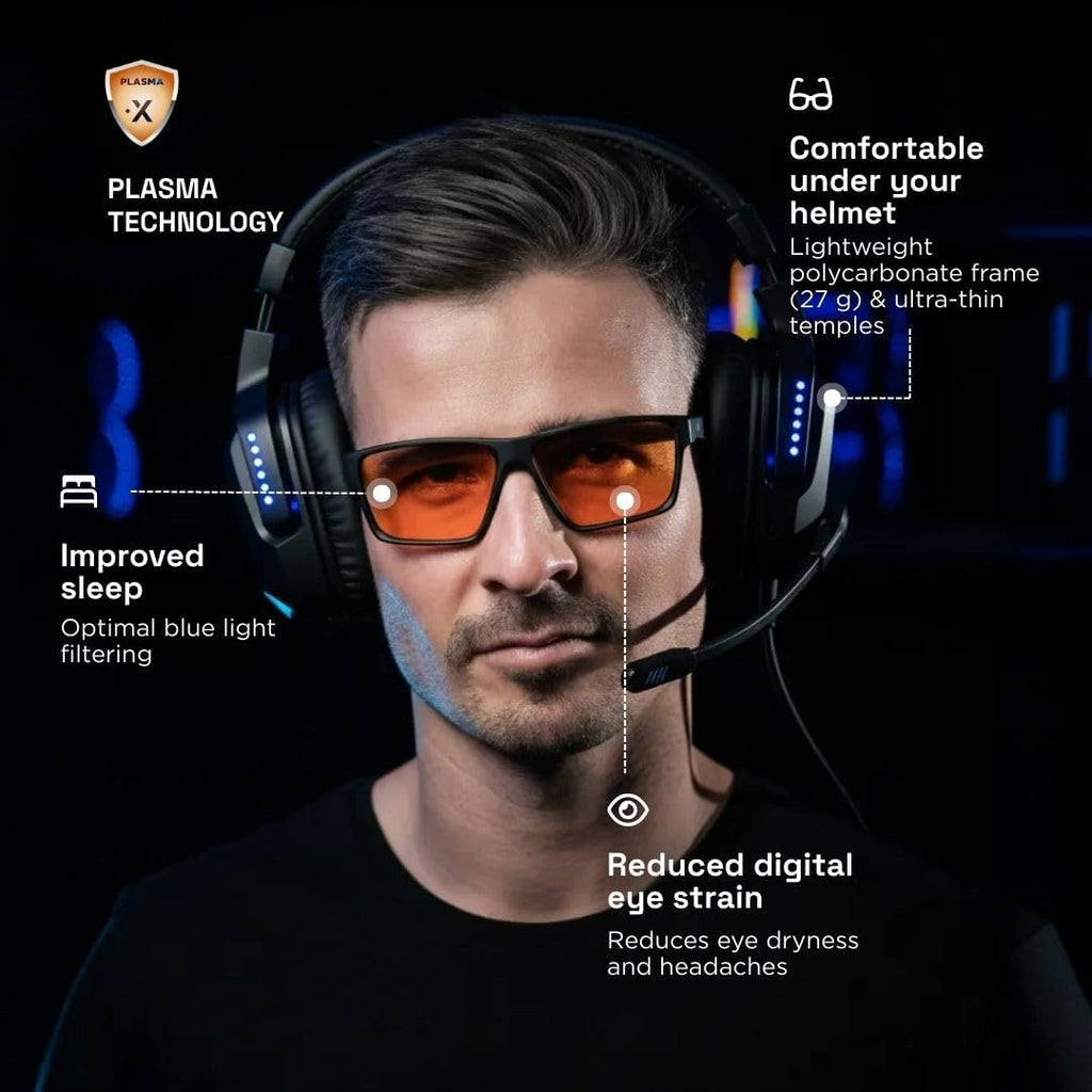 • Blue Light Glasses Men Women | Blue Light Blocking Glasses for Screen Anti-Fatigue Eye Migraine | Gaming Glasses V3